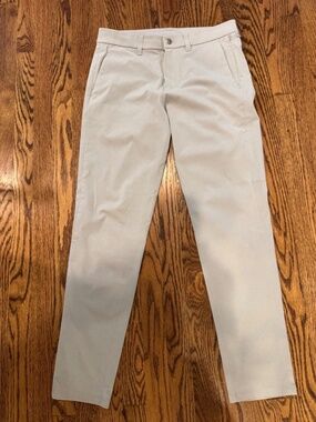 Lululemon Men's 32 x 30L ABC Slim-fit 5 Pocket Pants light tan color